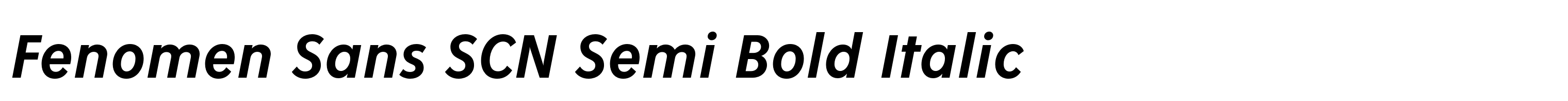 Fenomen Sans SCN Semi Bold Italic